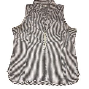 Zara Woman Sleeveless Pinstripe Top